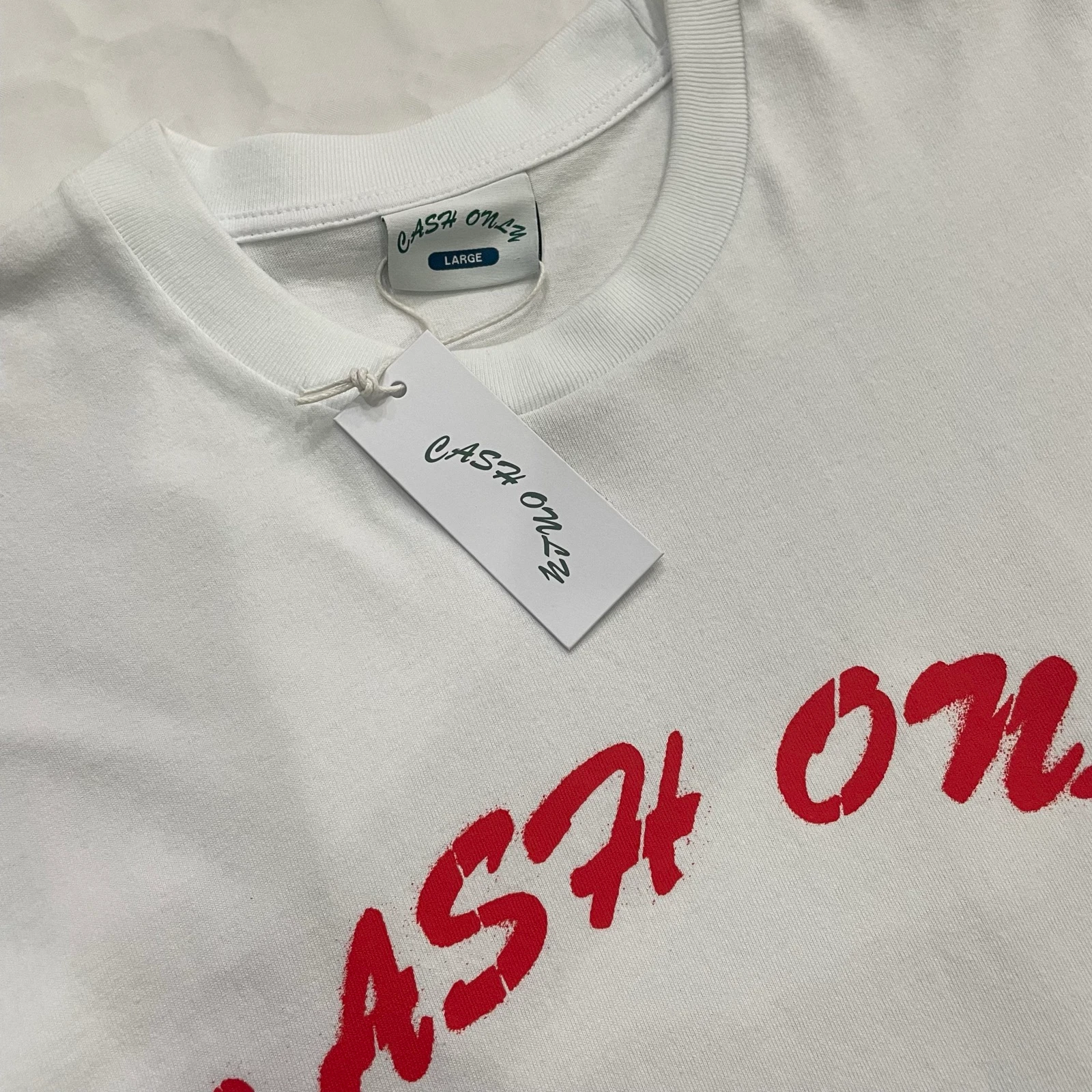 Cash Only T-shirt - Stencil Logo Tee (Wit) – photo 2